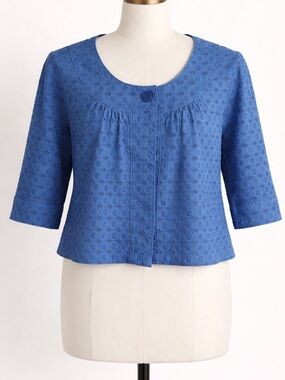 Kim Roger’s Blue Eyelet Short Jacket